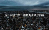 提升阅读效率：推特两步读法揭秘