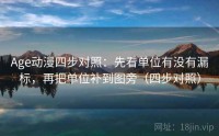 Age动漫四步对照：先看单位有没有漏标，再把单位补到图旁（四步对照）