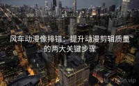 风车动漫像排错：提升动漫剪辑质量的两大关键步骤