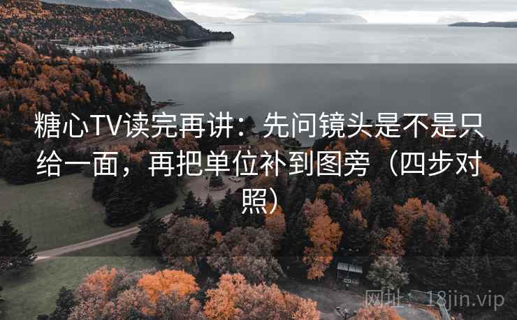 糖心TV读完再讲：先问镜头是不是只给一面，再把单位补到图旁（四步对照）