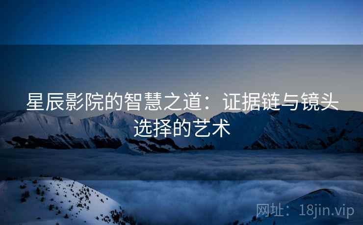 星辰影院的智慧之道：证据链与镜头选择的艺术